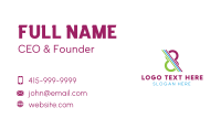 Colorful Number 8 Line Business Card