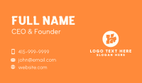 Orange Letter H Business Card