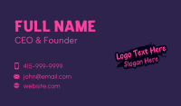 Neon Graffiti Mural Business Card