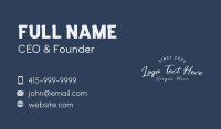 Classic Cursive Wordmark Business Card Design