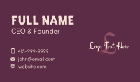 Feminine Classic Letter Business Card