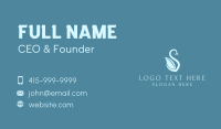 Organic Swan Letter S Business Card Design