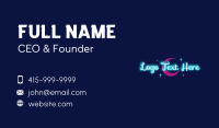 Neon Night Wordmark Business Card