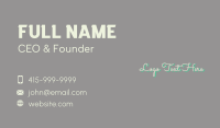 Organic Beauty Wordmark  Business Card Design