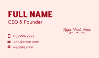 Romantic Business Card example 2