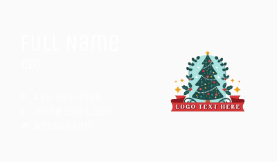 Christmas Holiday Tree Business Card