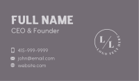 Simple Classic Lettermark Business Card