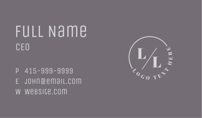 Simple Classic Lettermark Business Card