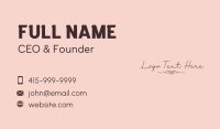 Swash Business Card example 4