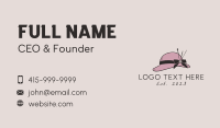 Woman Fedora Hat Business Card Design