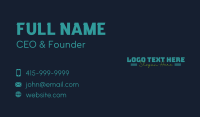 Cool Neon Wordmark Business Card Design