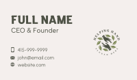 Skincare Leaf Hand Business Card Image Preview