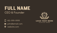 Crown Shield Wreath Brand Business Card