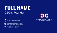 Static Motion Letter DC Business Card Design