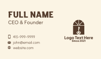 Arch Door Key Business Card Design