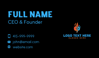 Blazing Ice Wrench Business Card Design