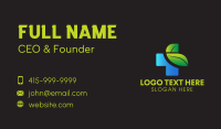 Pharmacy Leaf Cross Business Card Design