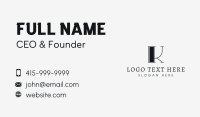 Classic Letter K Business Card