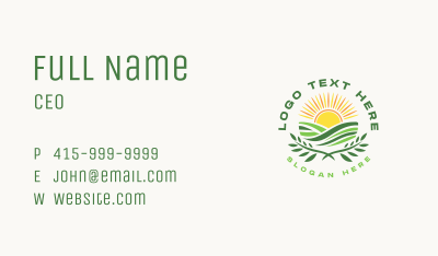 Landscape Farming Agriculture Business Card