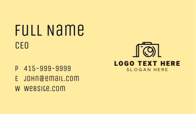 Digital Camera Lens Business Card