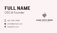 Heart Knitting Yarn Business Card Design