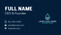 Aqua Wave Droplet Business Card Design