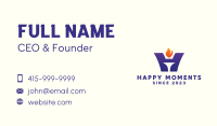 Torchbearer Letter H Business Card Image Preview