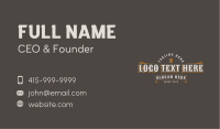 Tavern Business Card example 4