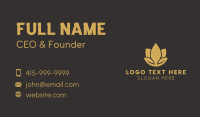 Gold Spa Lotus  Business Card Design