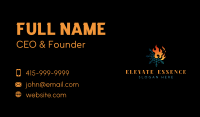 Snowflake Fire Flame Business Card