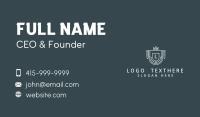 Crown  Shield Academy Lettermark Business Card Design