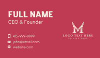 Spa Leaf Letter MV Business Card Design