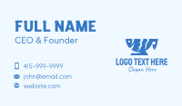 Blue Fish Cup Business Card