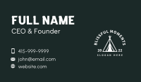 Camping Tent Wordmark  Business Card Design