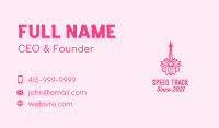 Pink Floral Guitar Business Card