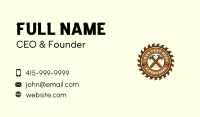 Saw Hammer Woodwork Business Card Design