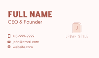 Minimalist Fashion Frame Letter Business Card