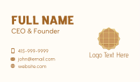 Geometric Waffle Dessert Business Card