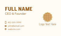 Geometric Waffle Dessert Business Card Design