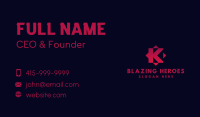 Gradient  Square Letter K Business Card Image Preview