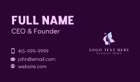 Woman Portrait Butterfly Business Card Design