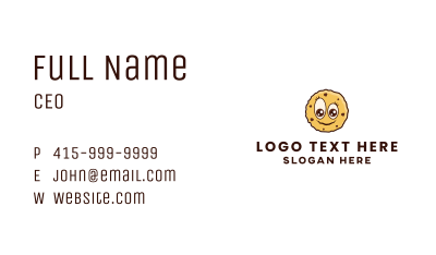 Cute Cookie Smiley Business Card Image Preview