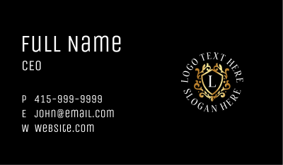 Deluxe Ornamental Crest Business Card
