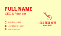 Red Banjo Guitar Business Card Design