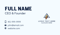 Triangle Lightning Bolt  Business Card Design