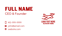 Red Plane Flight  Business Card