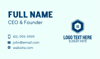 Blue Window Hexagon Business Card