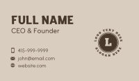 Generic Round Letter Business Card