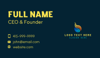 Water Fire Droplet Business Card Design