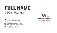 Speed Delivery Letter H Business Card